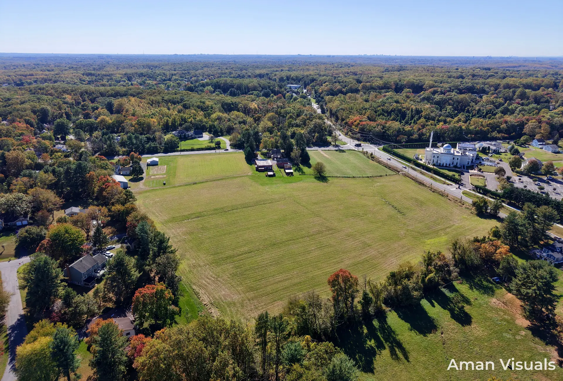 Open land parcel photographed from above